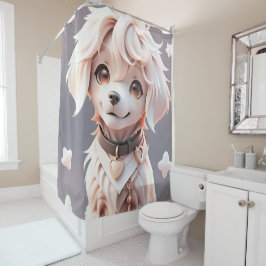 Cortina Para Box Cachorro do Retriever de Ouro Chibi