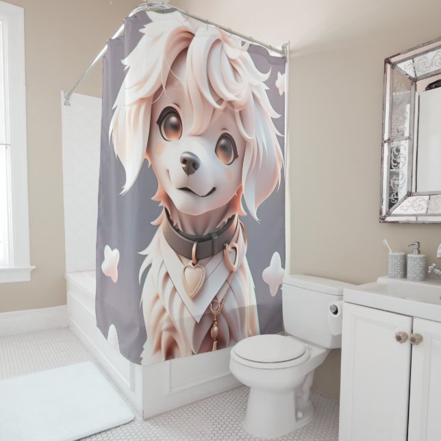 Cortina Para Box Cachorro do Retriever de Ouro Chibi (In Situ)