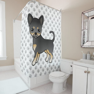 Cortina Para Box Cachorro e patas Casaco Chihuahua, Pretos E Suaves