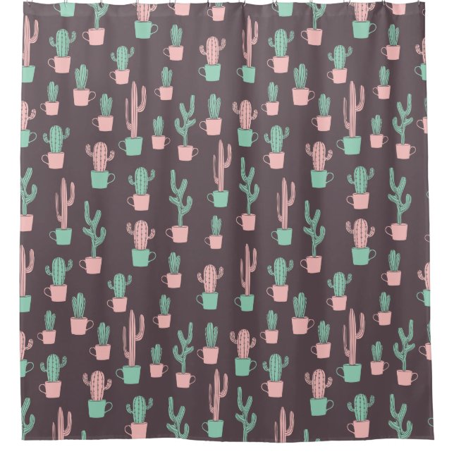 Cortina Para Box Cactus Pattern (Frente)
