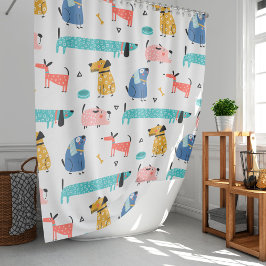 Cortina Para Box Cães Engraçados