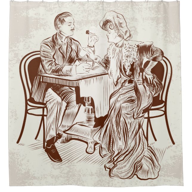 Cortina Para Box café e amor (Frente)