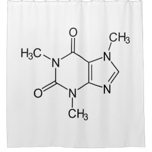 Cortina Para Box Caffeine Molecule Chemistry Átomos de café