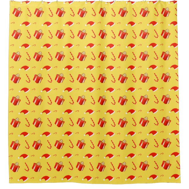 Cortina Para Box Caixa de presentes de Natal Cana de chocolate (Frente)