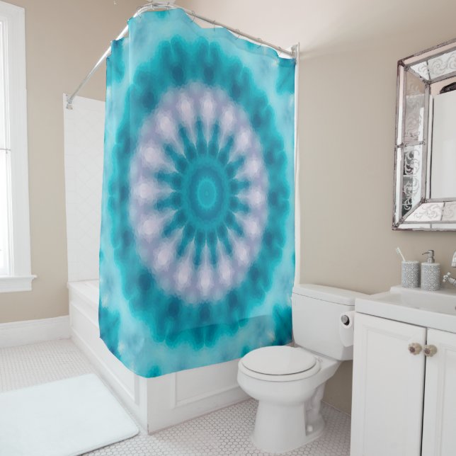 Cortina Para Box Caleidoscópio azul (In Situ)