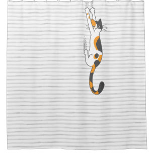 Cortina Para Box Calico Cat Seguindo  Ferimentos de gato