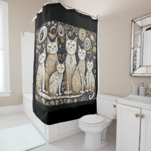 Cortina Para Box calmante de chá de gatos
