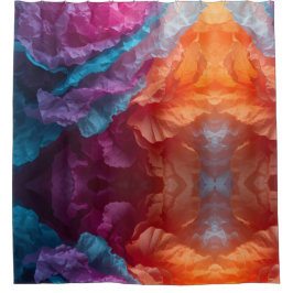 Cortina Para Box Camadas de Papel de Seda Abstratas Luminosas