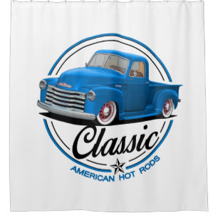 Cortina Para Box Caminhão azul clássico