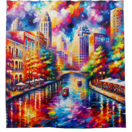 Cortina Para Box "Caminho de São Antonio Vibrante com Raios"