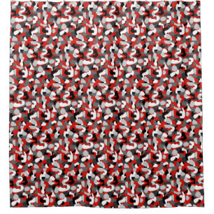 CORTINA PARA BOX CAMO VERMELHO