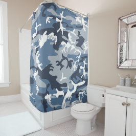 Cortina Para Box Camuflagem Azul da Neve de inverno, Militar, Exérc