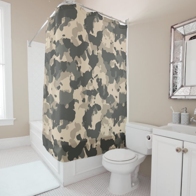 Cortina Para Box Camuflagem Camo Verde Exército Tan Floresta (In Situ)