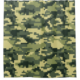 Cortina Para Box Camuflagem Digital Woodland de 8 Bits / Camo