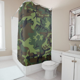 Cortina Para Box Camuflagem Militar Floresta Verde