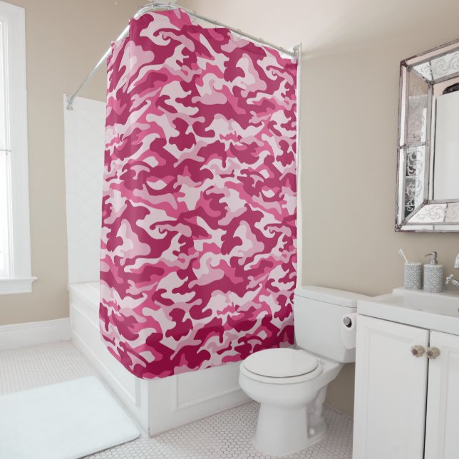 Cortina Para Box Camuflagem Rosa (In Situ)