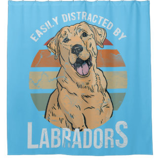 Cortina Para Box cão amante labrador amarelo