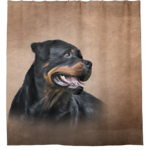 Cortina Para Box Cão rottweiler