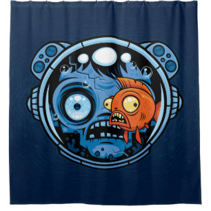 Cortina Para Box Capacete do Astronauta Fishbowl Zombie