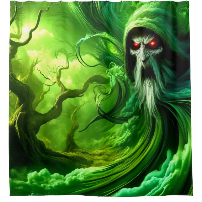 Cortina Para Box Cara da natureza assustadora (Frente)