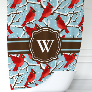 Cortina Para Box Cardinal de Inverno Personalizado 