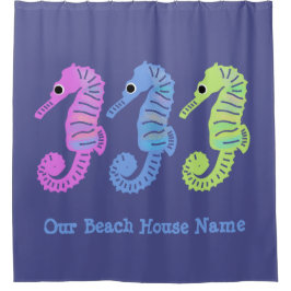 Cortina Para Box Caricatura Colorida Cavalos-marinhos Peixes Person