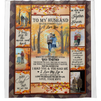Cortina Para Box Carta Personalizada Para Meu Marido, Amor Marido
