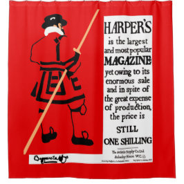 Cortina Para Box Cartaz Antigo Revista Harper's Beefeater