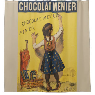 Cortina Para Box Cartaz Francês Vintage Chocolat Menier Arte Bouiss