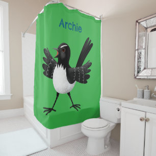Cortina Para Box Cartoon australiano Willie Wagtail personalizado