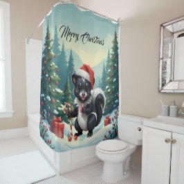 Cortina Para Box Cartoon de Skunk de Natal bonito