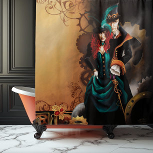 Cortina Para Box Casal Elegante Romântico Steampunk Vitoriano