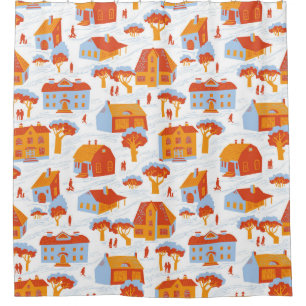 Cortina Para Box Casas da Cidade Bonita: Vintage Doodle