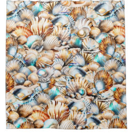 Cortina Para Box Cascas de colagem marítima de praia marítima náuti