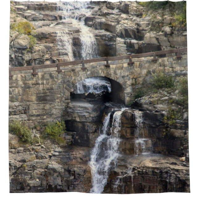 Cortina Para Box Cascata Através da Pedra (Frente)