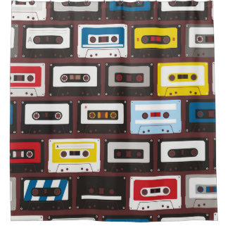 Cortina Para Box Cassetes de áudio Vintage, tela de fundo contínua.