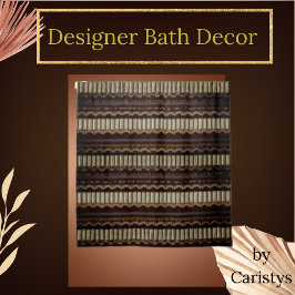 Cortina Para Box Castanho, Dourado, creme