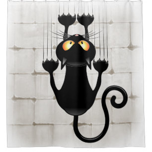 Cortina Para Box Cat Caindo no personagem de desenho animado de div
