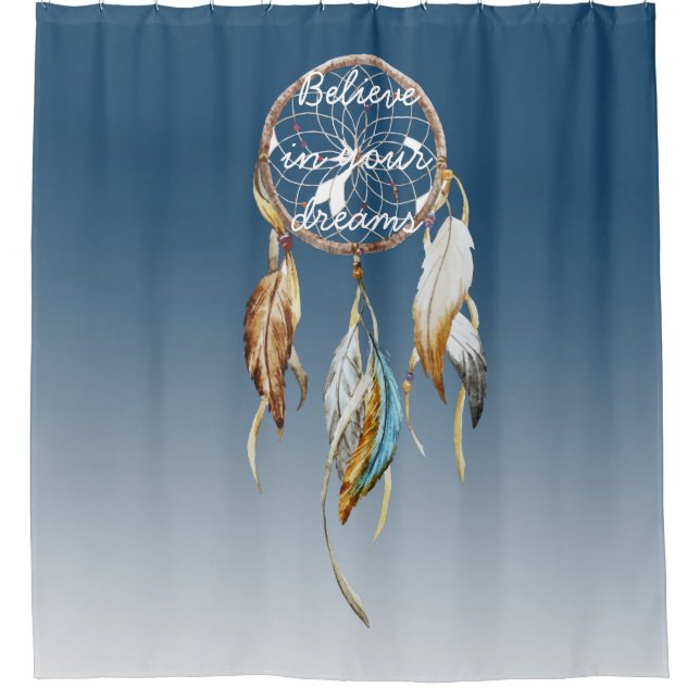 Cortina Para Box Catcher de Sonho de Turquesa Marrom Azul (Frente)