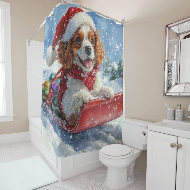 Cortina Para Box Cavalier King Charles Spaniel Dog Sledge Natal (In Situ)