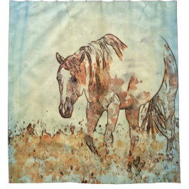 Cortina Para Box Cavalo do estúdio 12216 da arte