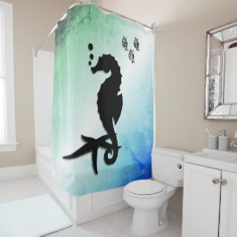 Cortina Para Box Cavalo-marinho ao Verde