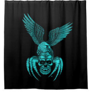 Cortina Para Box Caveira-aranha com águia