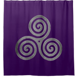 Cortina Para Box Celtic Triskele - prata antiga
