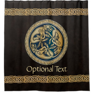 Cortina Para Box Celtic Wolf Knotwork Triad