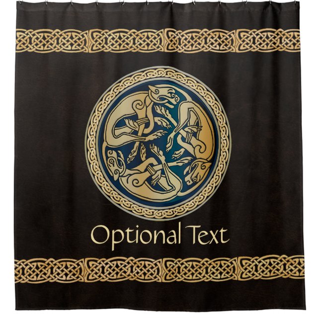 Cortina Para Box Celtic Wolf Knotwork Triad (Frente)