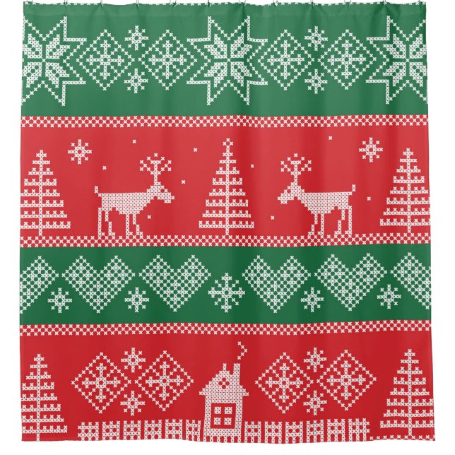 Cortina Para Box Cena de inverno: padrão uniforme de colheita (Frente)