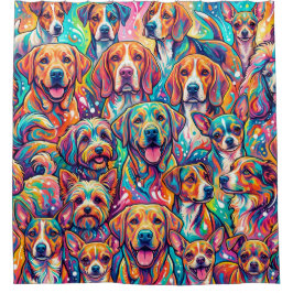 Cortina Para Box Cena de Sonhos de Cachorro Vibrante – Boho Psicodé