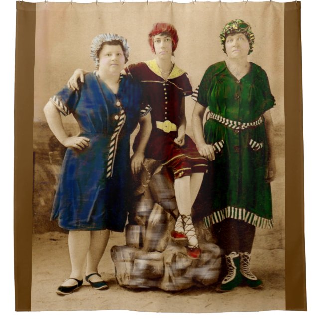 Cortina Para Box cerca de 1910 Atlantic City balnear Beauties RPPC (Frente)