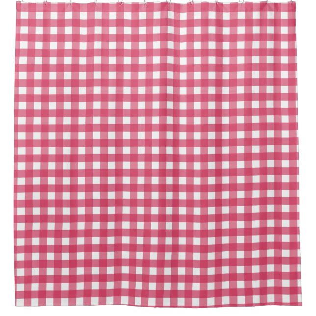 Cortina Para Box Cerise Gingham (Frente)